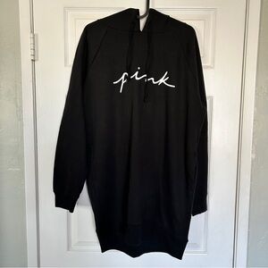 Pink by Victoria Secret Black Sweatshirt Dress, Size S
